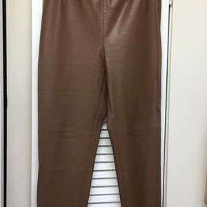 Zara faux leather brown pants